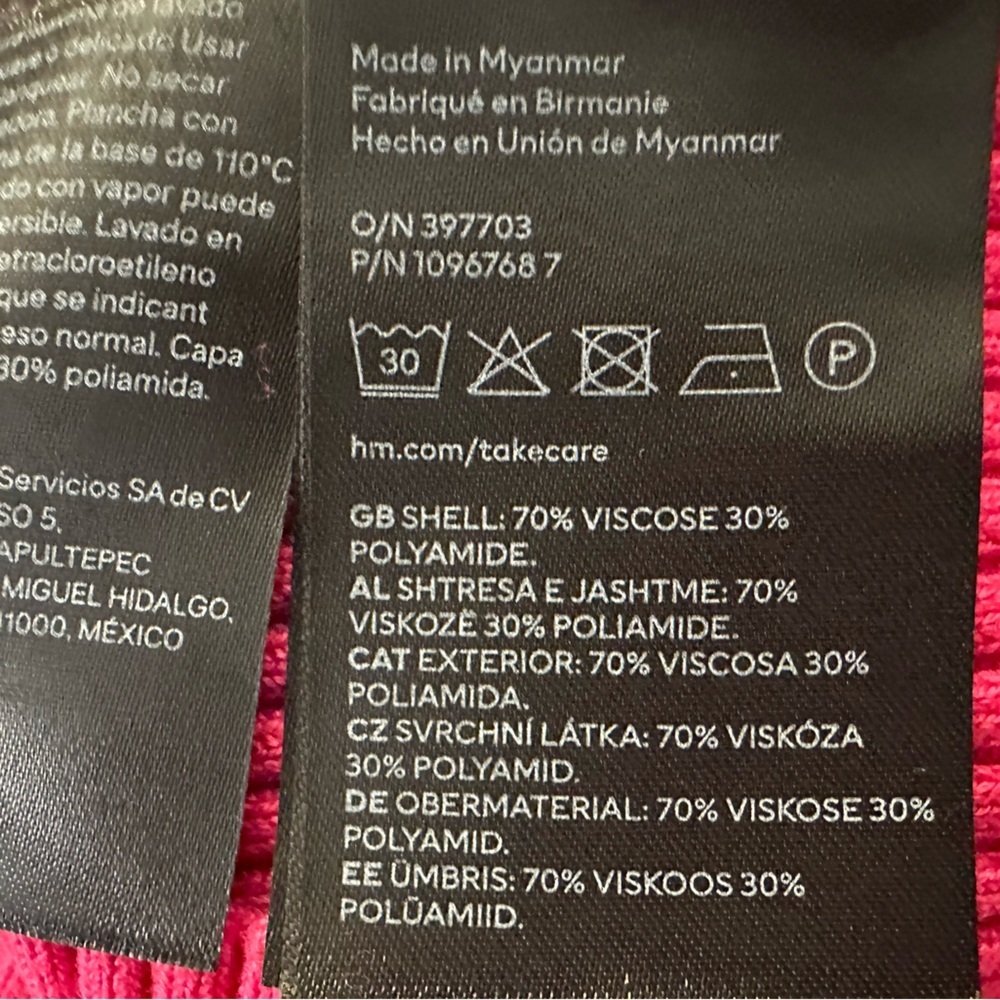 H&M Fuchsia Ribbed Bodysuit - Picture 7 of 7